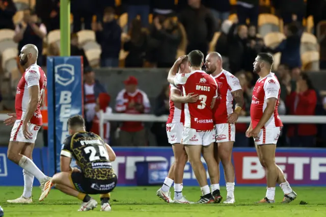 Hull KR celebrate against Leigh