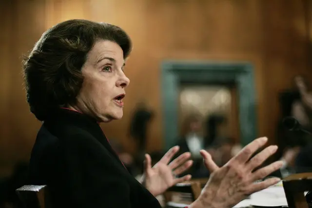 U.S. Sen. Dianne Feinstein (D-CA) makes her opening remarks during a meeting of the Senate Judiciary Committee on the John Roberts' nomination for the Chief Justice of the U.S. Supreme Court September 22, 2005 in Washington, DC. The full committee is meeting to vote on the nomination.