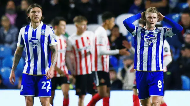 Sheffield Wednesday players look dejected