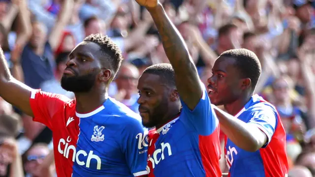 Odsonne Edouard celebrates scoring for Crystal Palace