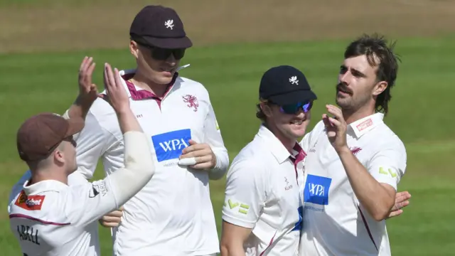 Ben Green took the second Hampshire wicket to fall