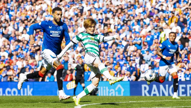 Kyogo crashes Celtic in front just before the half-time whistle