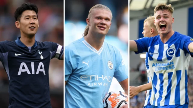 Son Heung-min, Erling Haaland and Evan Ferguson