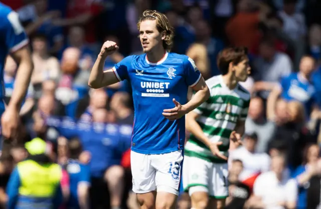 Todd Cantwell shot Rangers into an early lead when Celtic last visited Ibrox