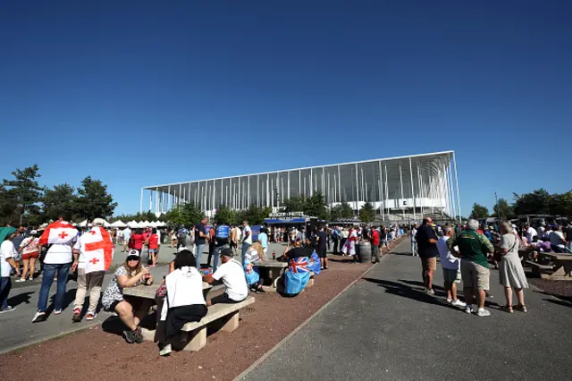 A general view of the outside of the stadium