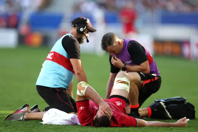 Lasha Jaiani of Georgia receives medical treatment