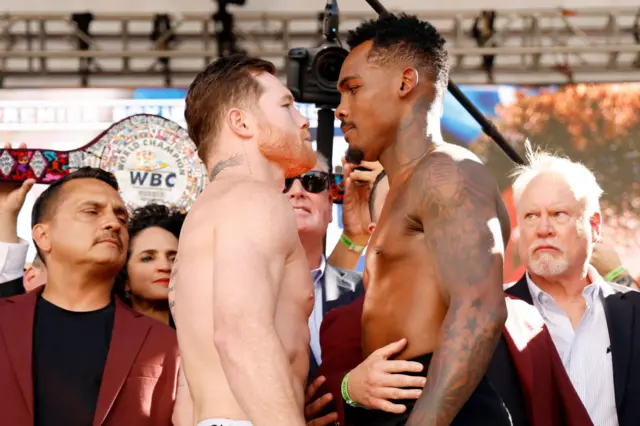 Saul Alvarez and Jermell Charlo face off