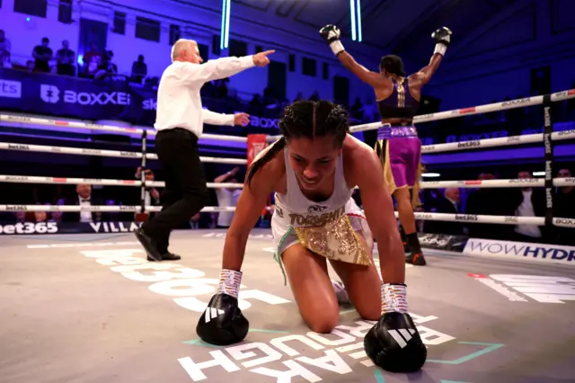 Caroline Dubois celebrates