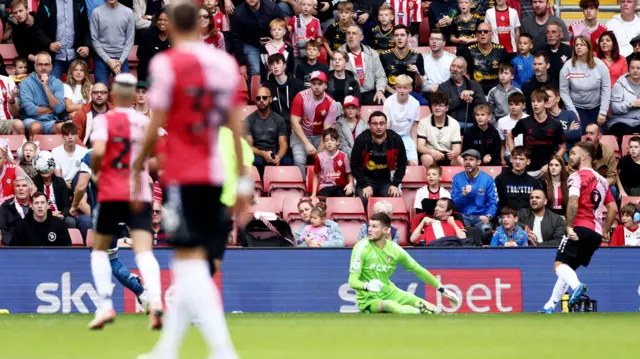 Adam Armstrong gives Southampton the lead against Leeds