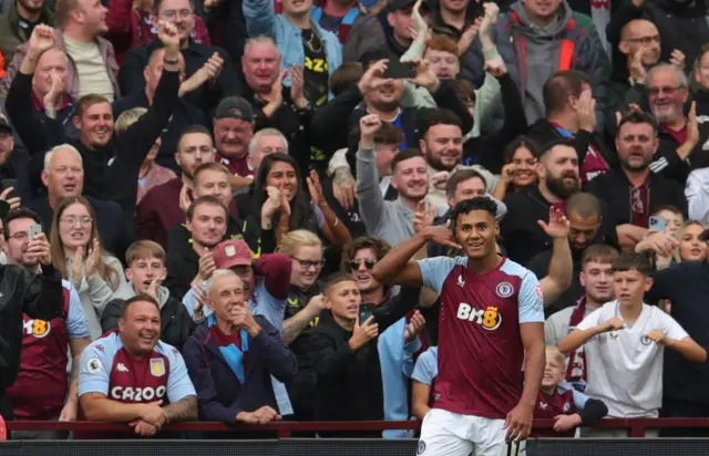 Ollie Watkins celebrates