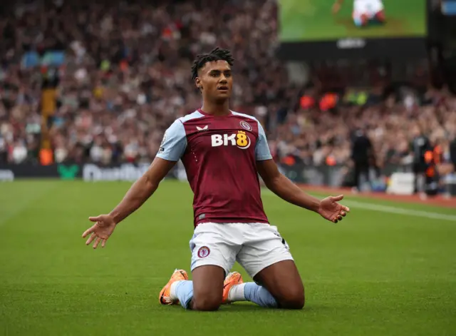 Ollie Watkins celebrates