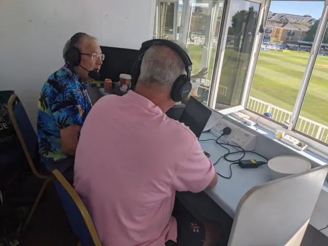 BBC commentators at Chelmsford