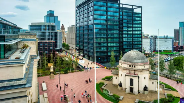 Buildings in central Birmingham