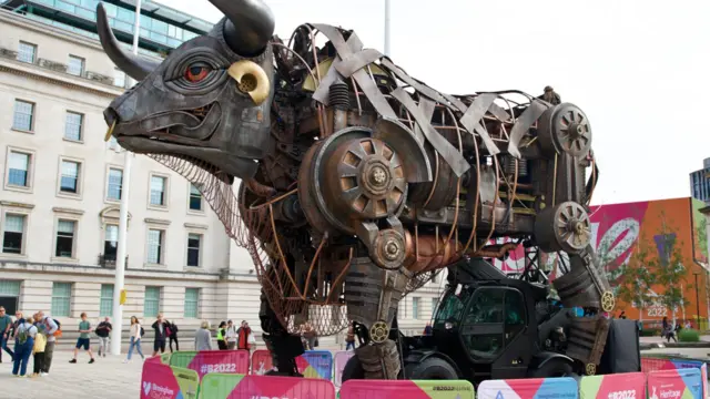 Birmingham Commonwealth Games bull in Centenary Square