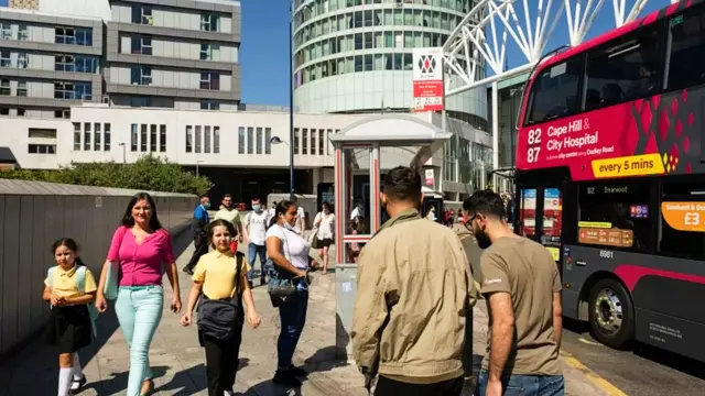 People in Birmingham city centre