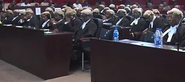 Barristers at the hearing