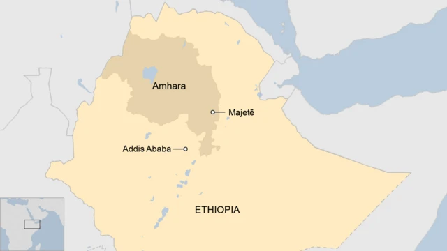 Map of Majete in Ethiopia