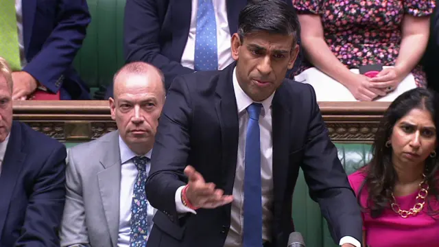 Rishi Sunak addressing the Commons