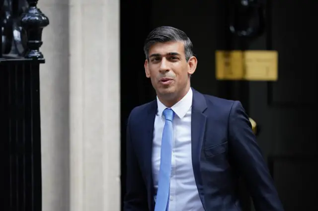 Rishi Sunak leaving Downing Street