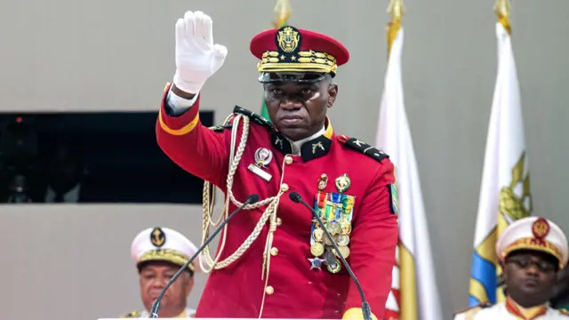 Gabon coup leader General Brice Oligui Nguema is sworn in as interim president in Libreville