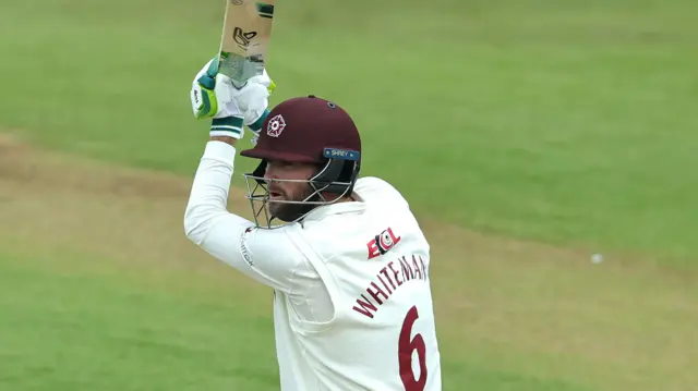 Sam Whiteman batting for Northamptonshire