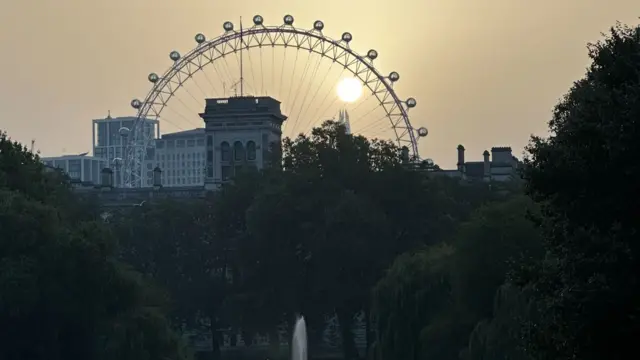 London Eye in the distance