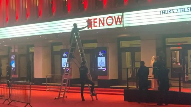 Outside the Hammersmith Apollo