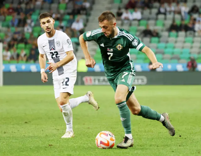 Conor McMenamin in action against Slovenia