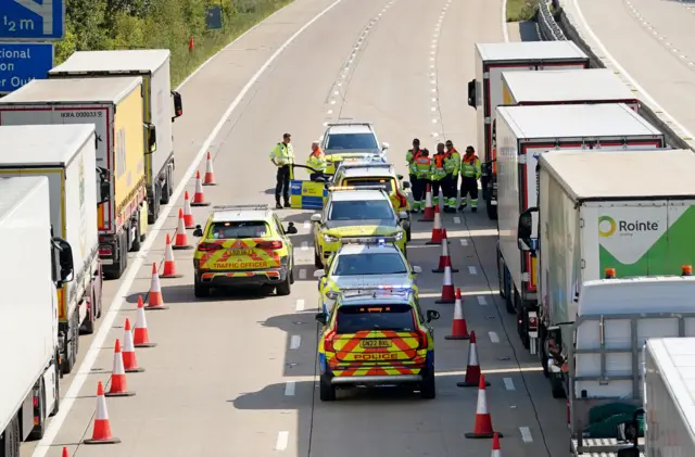 Security checks are being carried out at the port to track down escaped terrorism suspect, Daniel Abed Khalife, causing delays