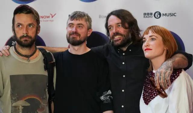 Members of Lankum pose for a photograph at the Mercury Music Prize awards in London, Britain, September 7, 2023. REUTERS/Maja Smiejkowska