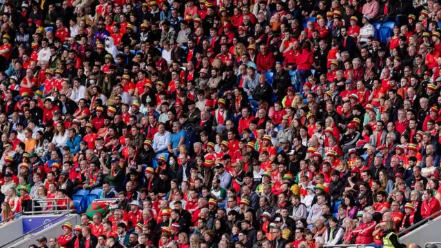 Wales fans at the Netherlands game in summer 2022