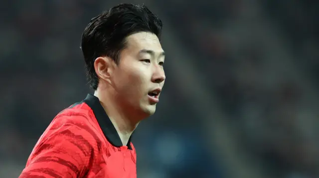 Son Heung-min in action for South Korea