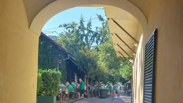 Northern Ireland fans in Ljubljana