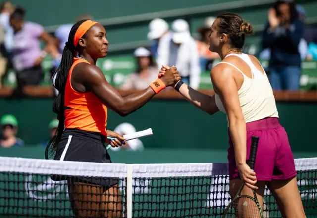 Coco Gauff and Aryna Sabalenka