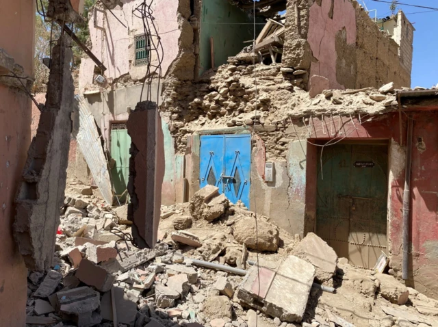 A general view of damage following a powerful earthquake in Amizmiz, Morocco,