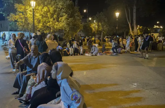 Some people in Rabat spent the night outside after the earthquake, 8 September 2023