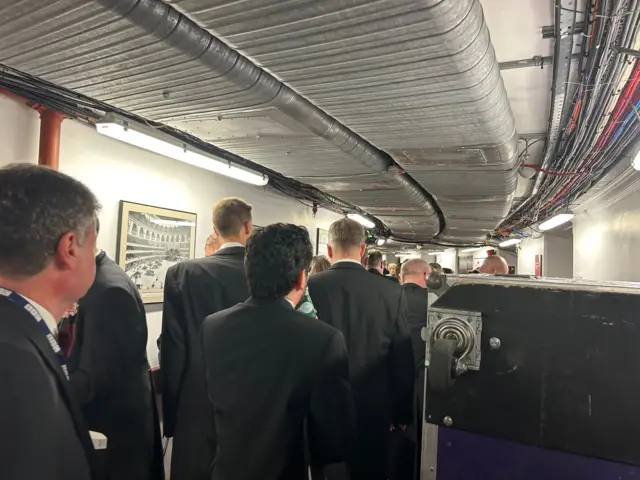 The backstage in The Albert Hall
