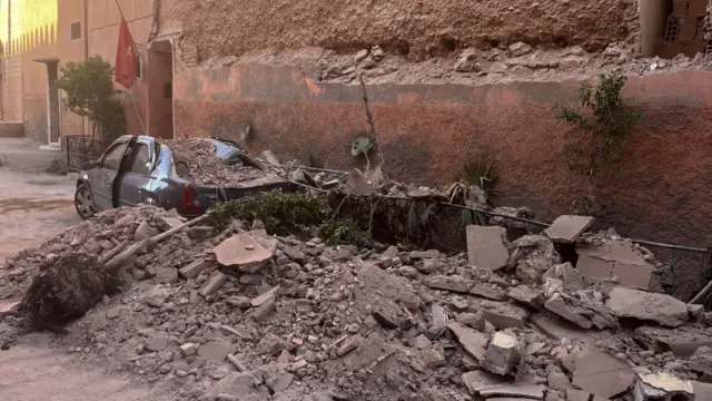 Rubble in Marrakesh