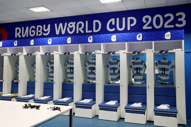 Argentina's changing room setup
