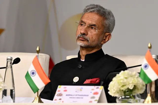 India's Foreign Minister S Jaishankar attends a press briefing on the sidelines of the G20 Leaders' Summit in New Delhi on September 9, 2023