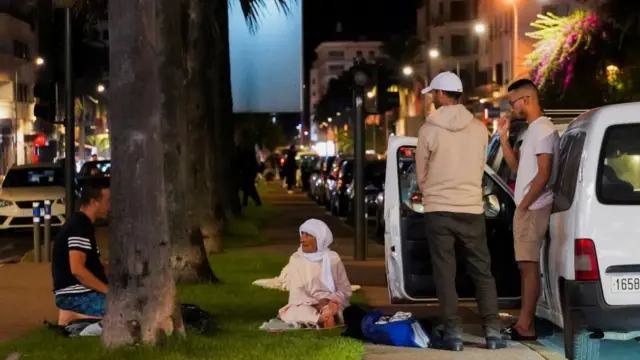 People in Casablanca street