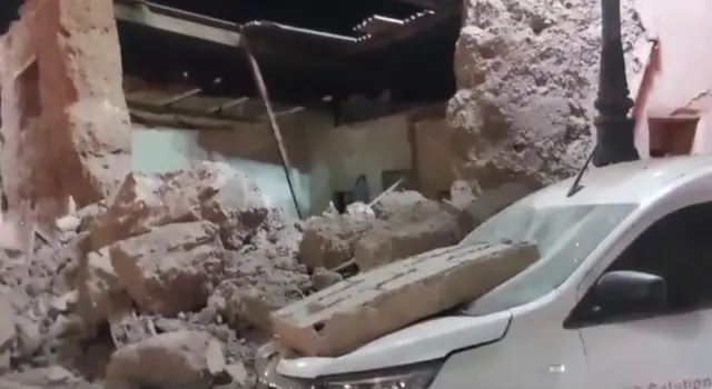 Earthquake damage in Marrakesh