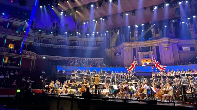 Final rehearsal at the Royal Albert Hall