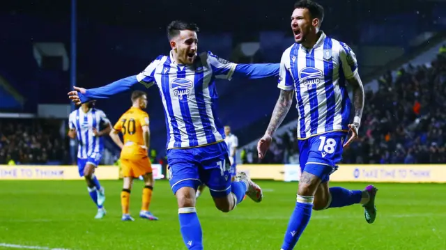 Sheffield Wednesday celebrate scoring