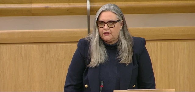 Conservative MSP Roz McCall in Scottish Parliament