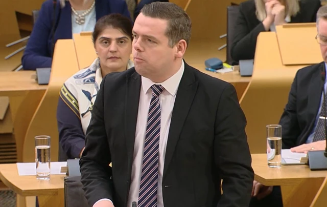 Douglas Ross at the Scottish Parliament