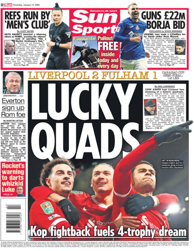 The Sun backpage