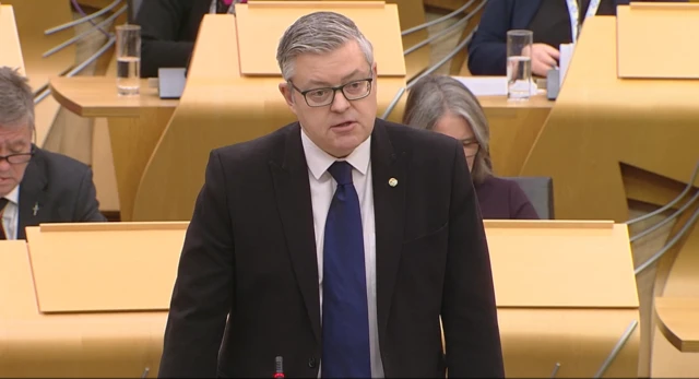 SNP MSP Stuart McMillan at the Scottish Parliament