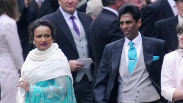 Hash and his wife at the royal wedding in 2011