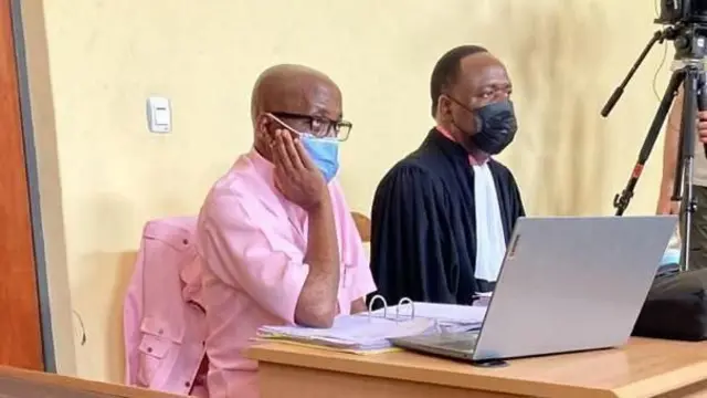 Wenceslas Twagirayezu appearing at the High Court Chamber of International and Transnational Crimes in Rwanda on 11 January, 2024